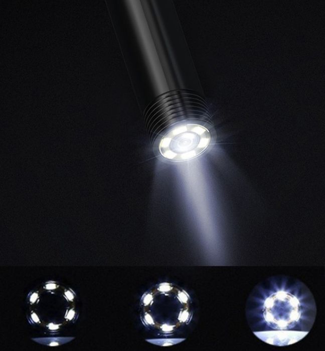 Kamera Inspekcyjna Endoskop 5m Full HD Wyświetlacz LCD USB 6LED IP67 d