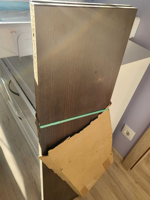 Dwie półki ciemobrązowe, długość 100cm