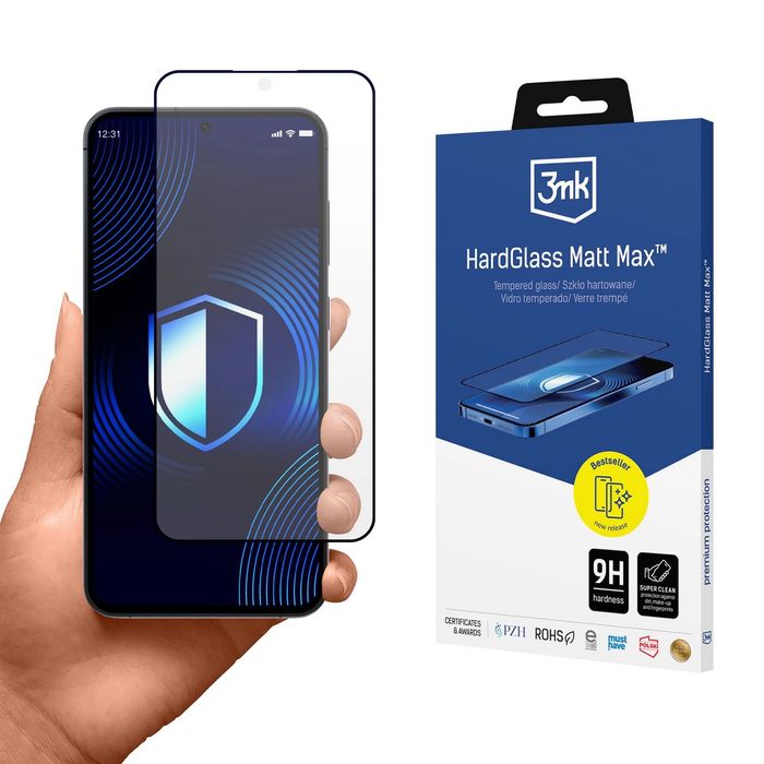 Matowe szkło hartowane 3mk HardGlass Matt Max na Samsung Galaxy S25+