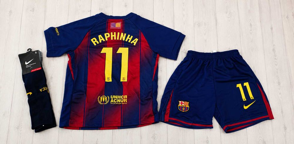 Strój Raphinha FC Barcelona Zestaw dziecięcy Komplet Duży Wybór Sezon 25/26 Raphinha