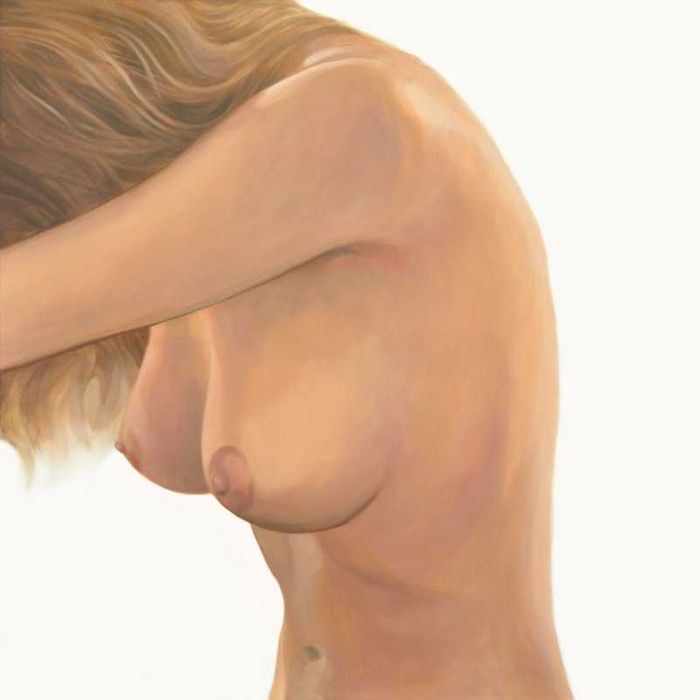 Subtelny AKT- Duży obraz na płótnie 100x100cm, farby akrylowe, kobieta