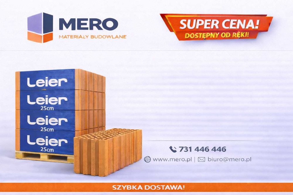 Pustak ceramiczny szlifowany Leier PLAN 25