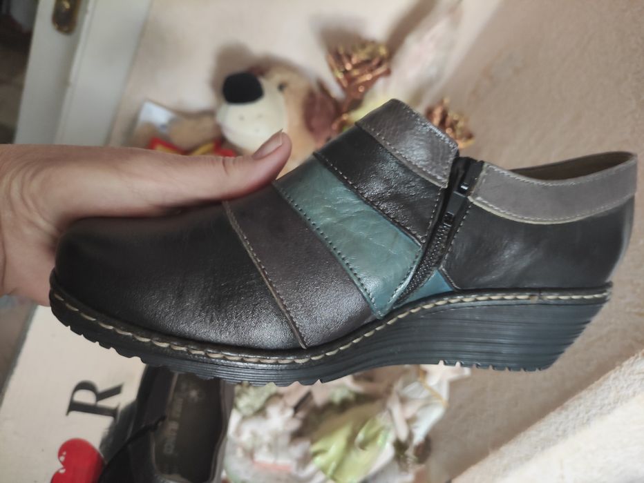 Туфли кожаные новые,кожа комбинированная