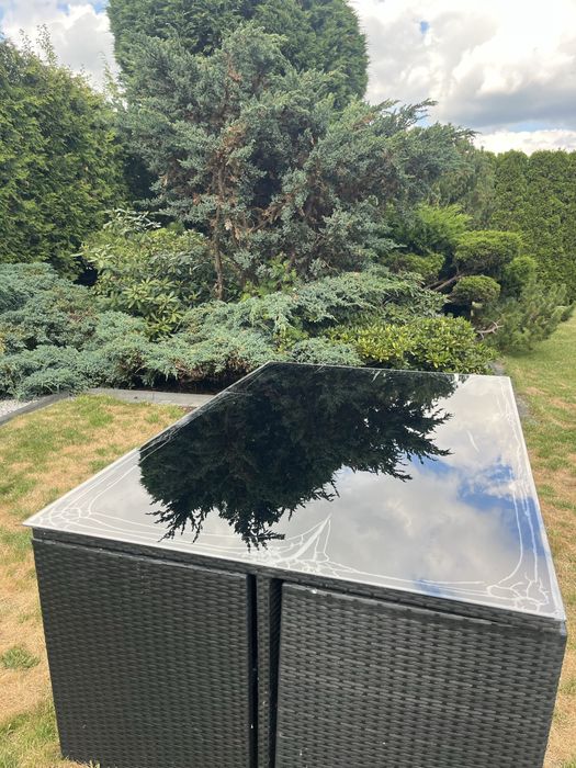 Meble ogrodowe stol z krzeslami techno rattan