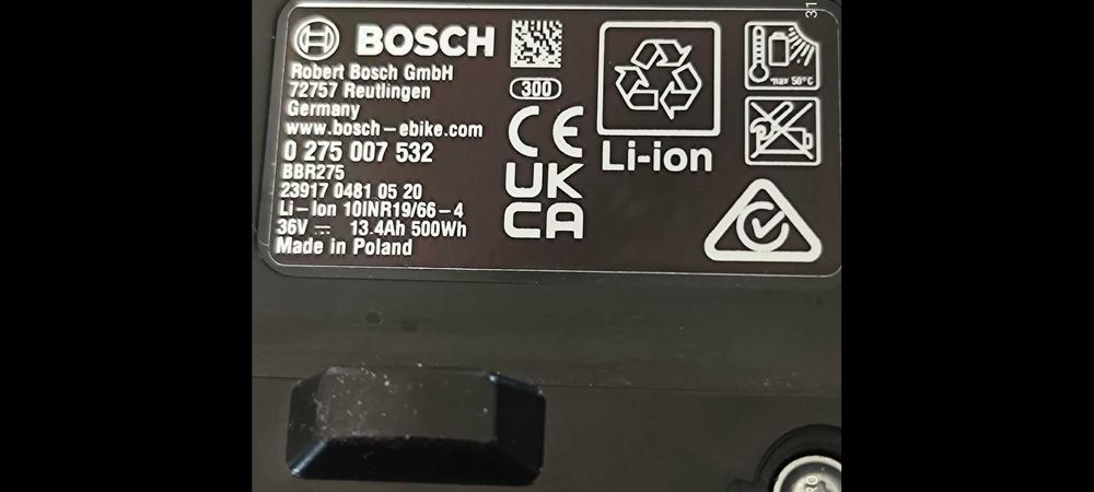 Baterias eBike originais Bosch PowerPack 500 - Quadro ou Bagageira
