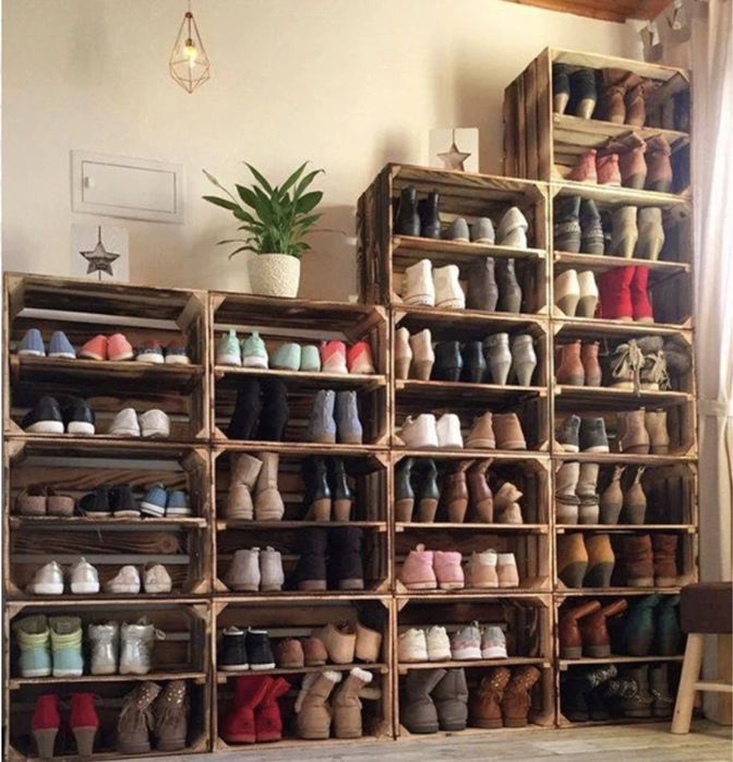 Drewniana skrzynka / regał handmade – rustykalny styl, naturalne drewn