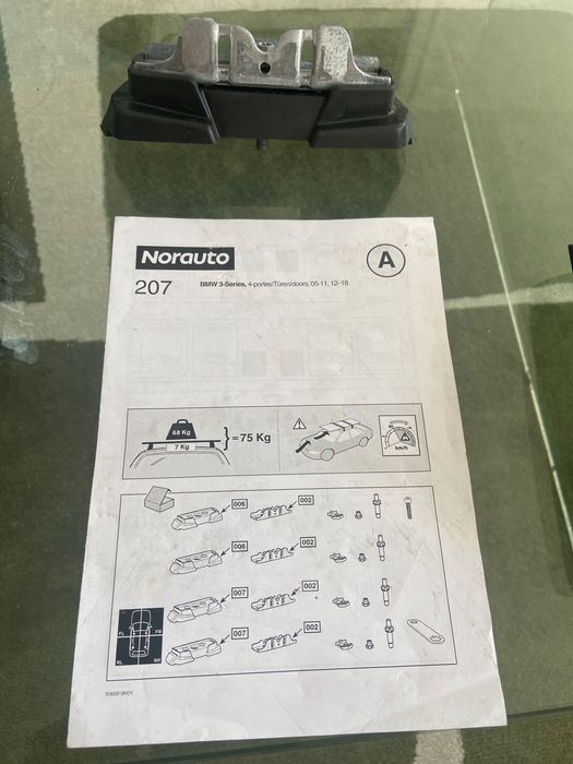 Fixações para barras de tejadilho BMW Série 3