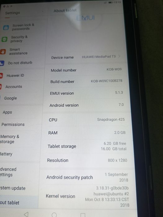 Tablet Huawei mediapad t3