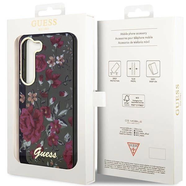Etui Guess Flower Collection na Samsung Galaxy S23 - zielone