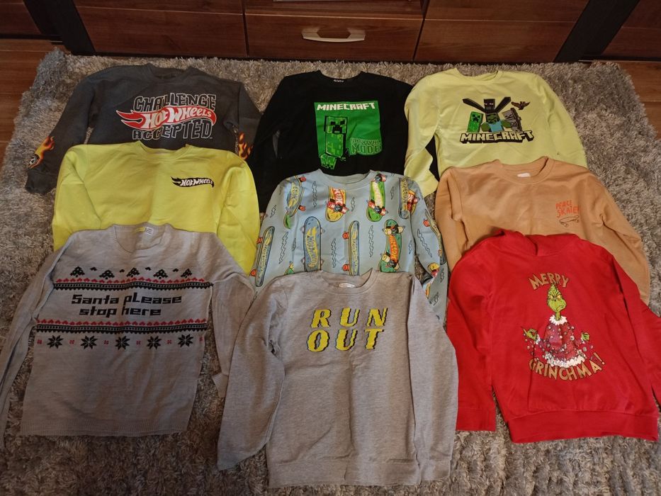 Paka ubrań dla chłopca 140 hot wheels Minecraft