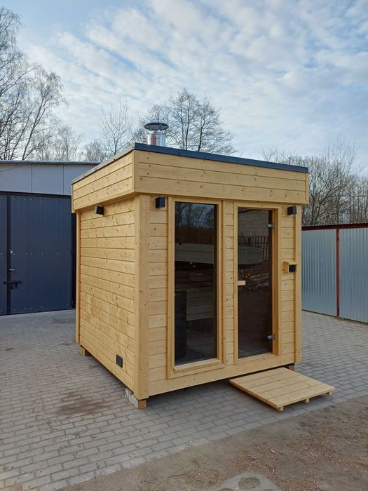 OD RĘKI | Sauna ogrodowa PREMIUM izolowana | nowoczesna | piec na drewno