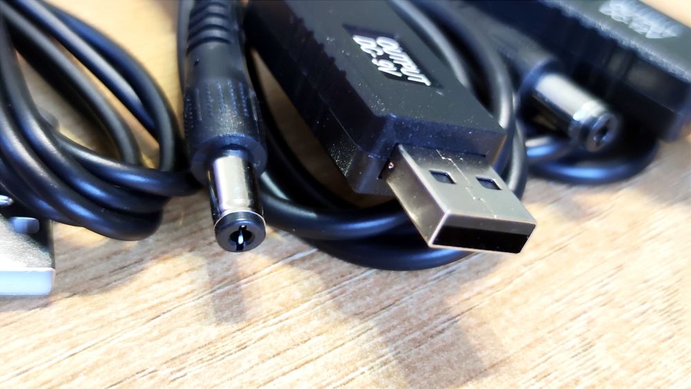 USB-кабель для роутера от PowerBank Повербанка USB-DC 2.1x5.5mm