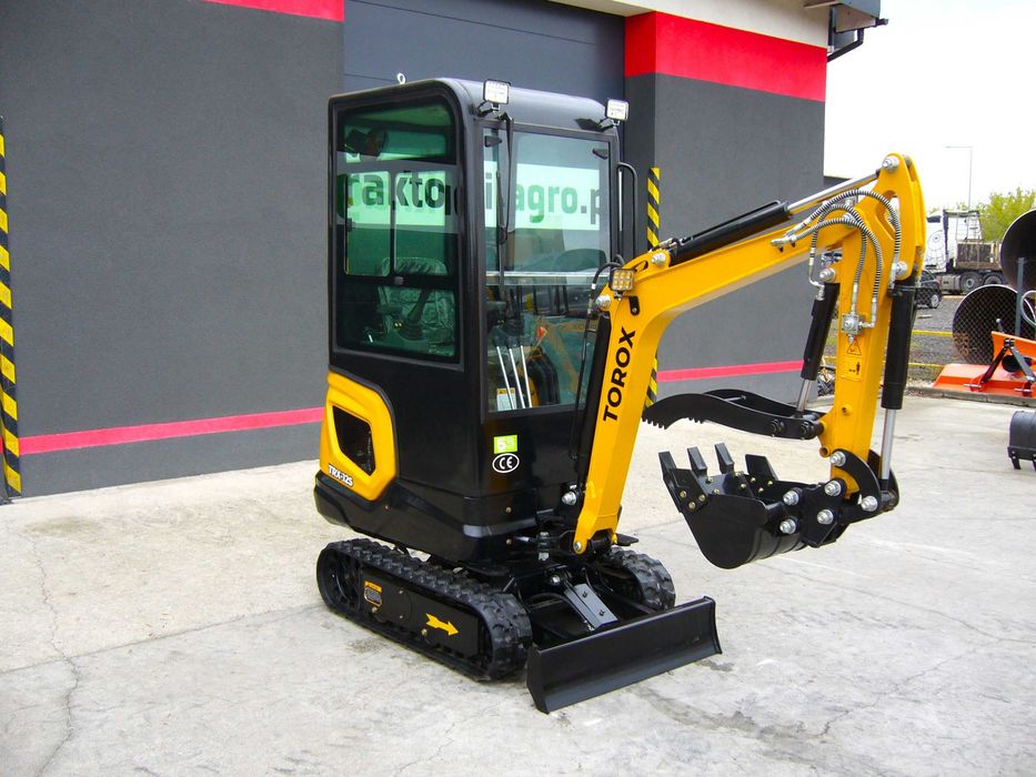 Minikoparka TOROX TRX-12S 1.2T 3Łyżki Kciuk Szybkozł. traktorkiagropl