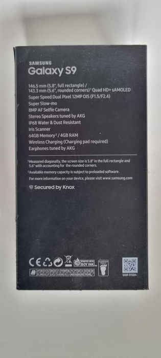 SAMSUNG S9 SM-G960F/DS 64GB/4GB DUAL SIM midnight black etui