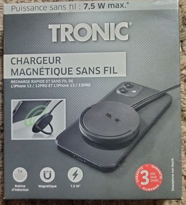 Магнітний бездротовий зарядний пристрій Tronic TNMC 7.5 A1. 

Максимал