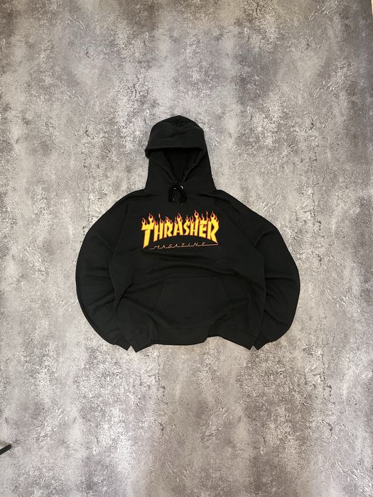 Широке Чорне Худі від Thrasher