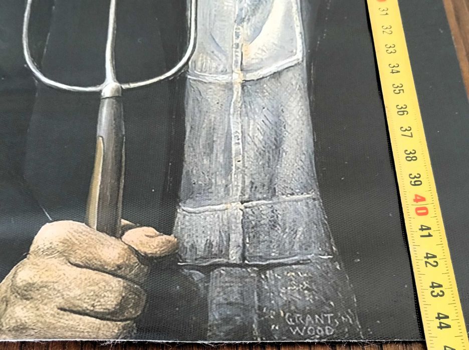 Tela Grande 45 X 30cm Grant Wood - American Gothic, 1930