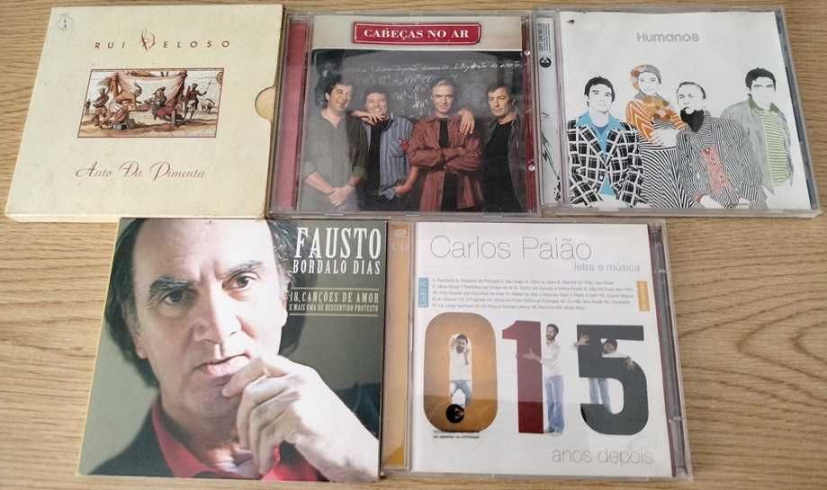 Cds = Rui Veloso / Fausto / Humanos / Cabeças no Ar / Carlos Paião