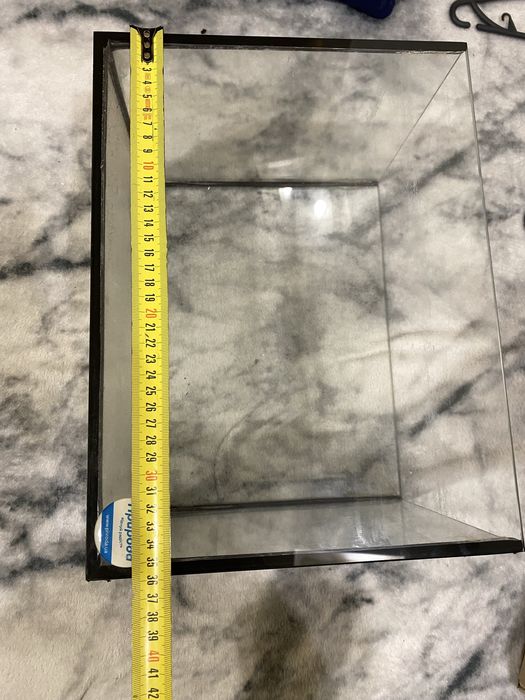 Аквариум стеклянный “Природа” (Pryroda.ua) + декор замок + сачок