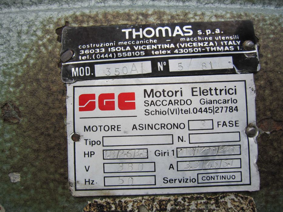 Piła tarczowa wolnoobrotowa ukośnica do metalu THOMAS 350