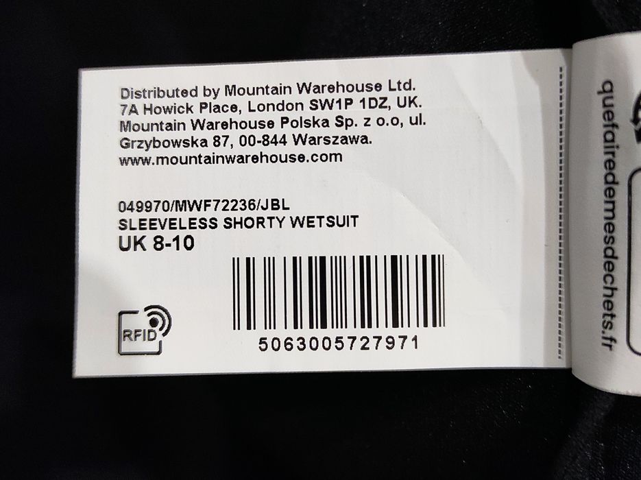 S-M Mountain Warehouse оригінальний жіночий гідрокостюм