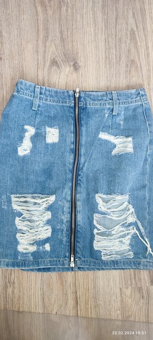 Spódnica jeansowa H&M Divided z przetarciami NWT! rozm. 36