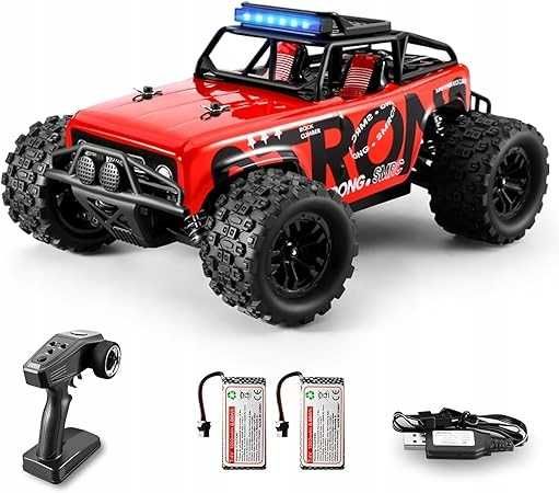 Auto terenowe zdalnie sterowane 1:18 40 km/h 4WD 2 akumulatory 60 min