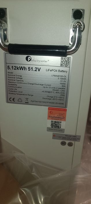 Акумуляторна батарея FelicityESS LiFePO4 LPBA-48100-OL 48V 100Ah, 5,12