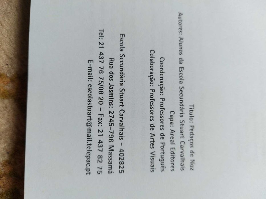 Livro pedaços de noz