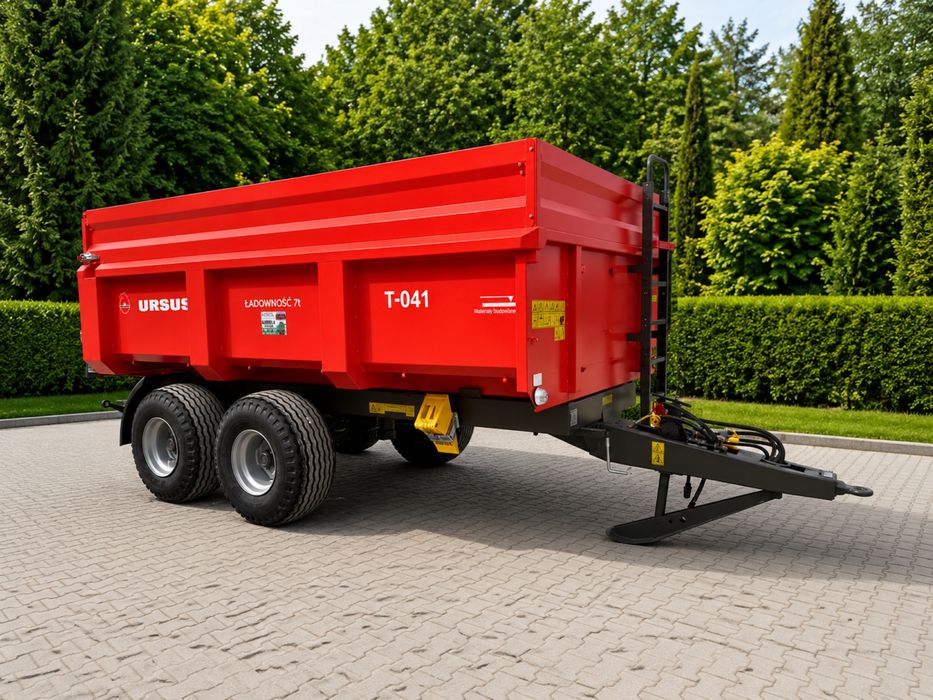 NOWA Przyczepa skorupowa URSUS T-041, HARDOX ! 7T, 8T, 10T Gwarancja ! skorupa lepsza od Pronar, Metal-Fach,