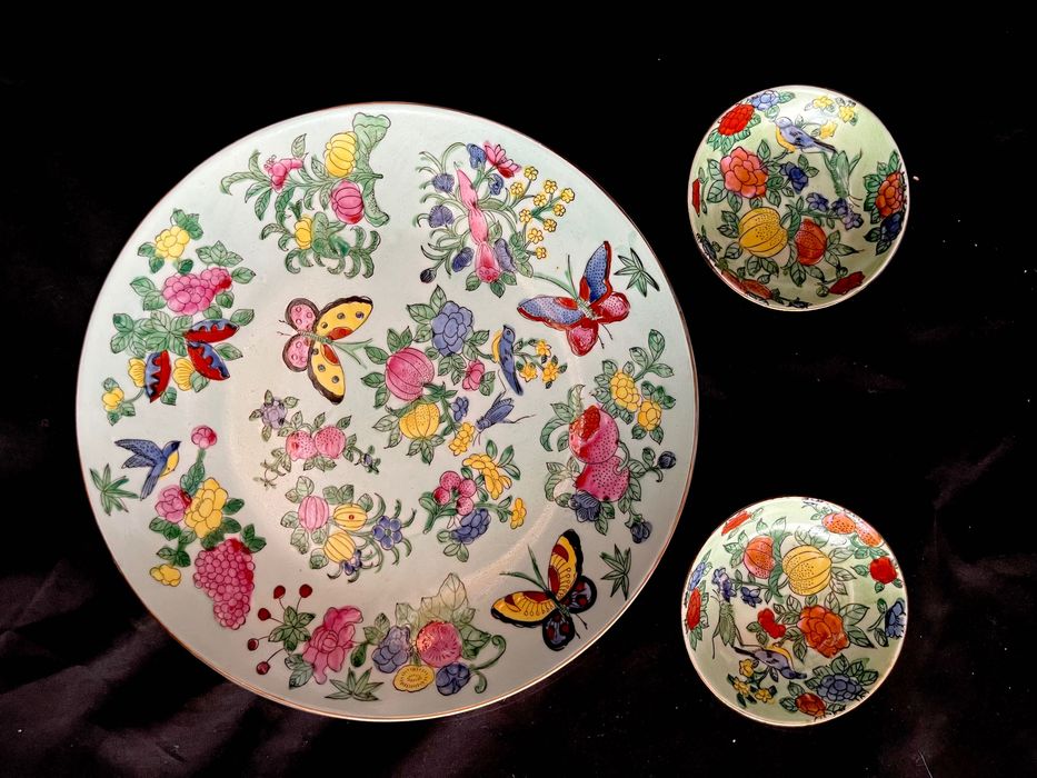 Conjunto de prato e tacinhas
