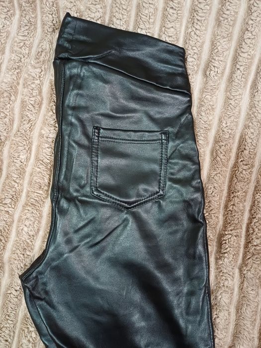 Лосини з екошкіри на утепленні