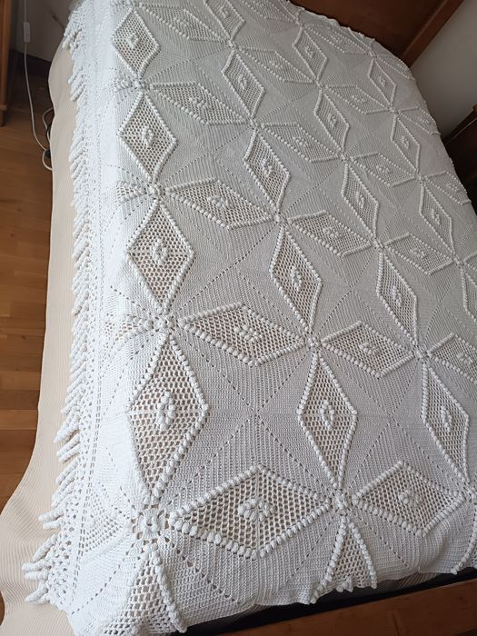Colcha Crochê Vintage. 190*190 cm