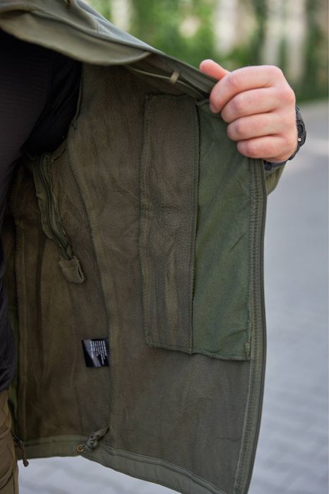 Куртка демісезонна Олива Soft Shell Shadow тактична водонепроникна