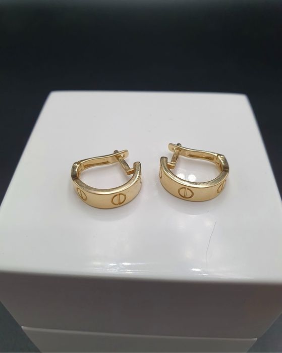 Złote Kolczyki wzór Cartier