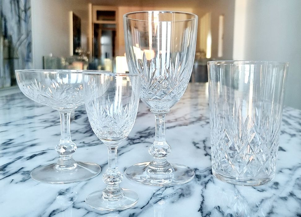 Serviço de cristal Saint Louis de copos para 12