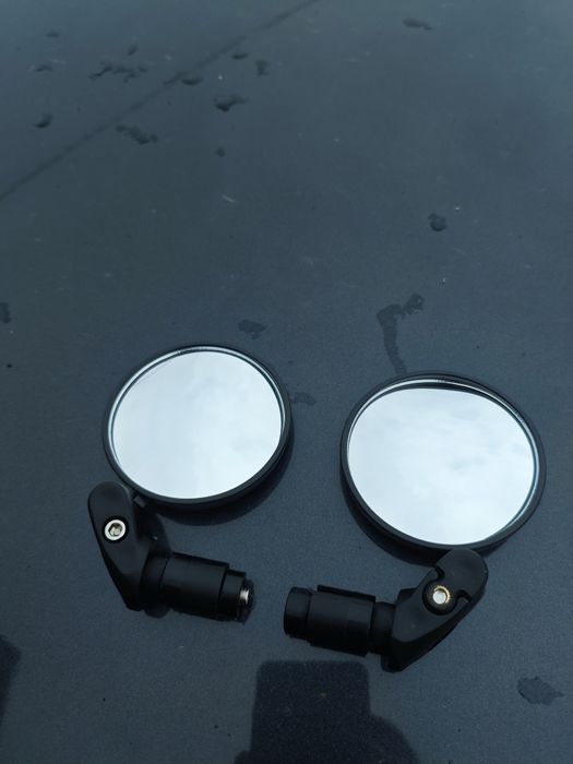 Дзеркала в торець руля мото круглі