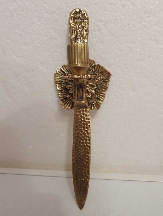 Candelabro / Castiçal de parede para vela, baixo relevo - Anos 60