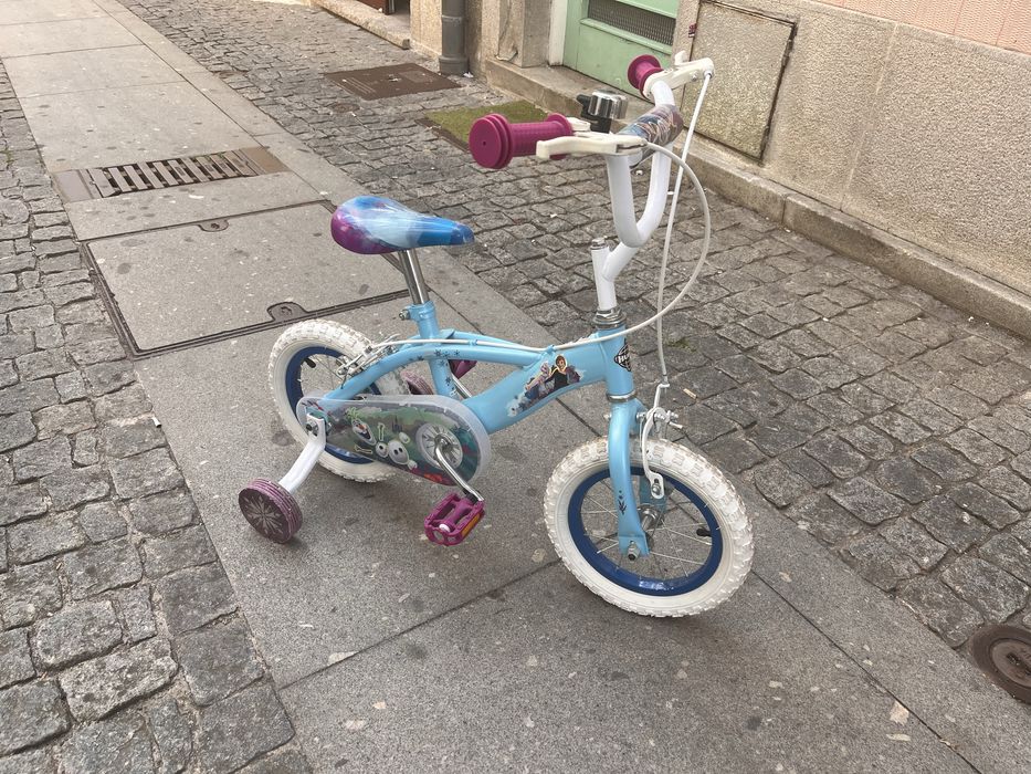 Bicicleta criança Frozen com rodinhas