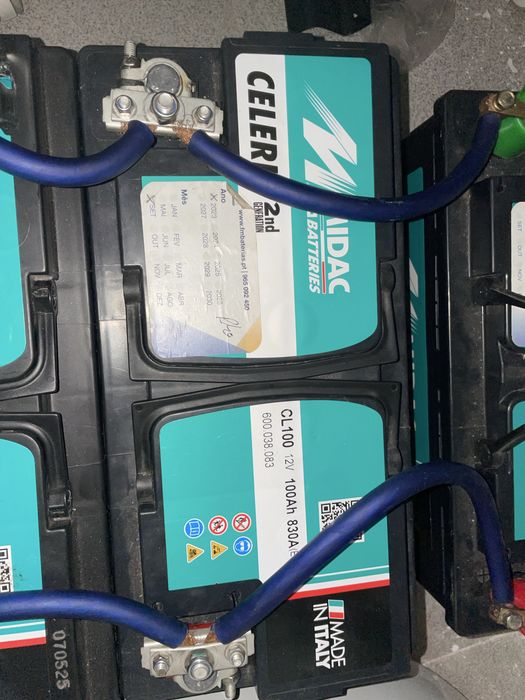 4x baterias italianas MIDAC 100 amperes 12v