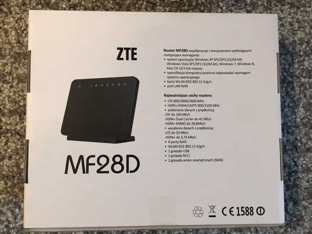 Router GSM 4G/UMTS ZTE MF28D LTE800/1800/2600MHz HSPA(+)/UMTS 900/2100