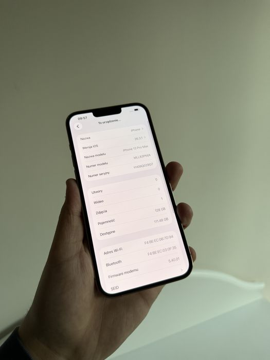 Iphone 13 Pro Max 128GB Zloty 88% baterii igla