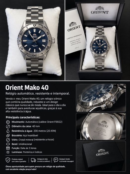 Relógio Orient mako 40