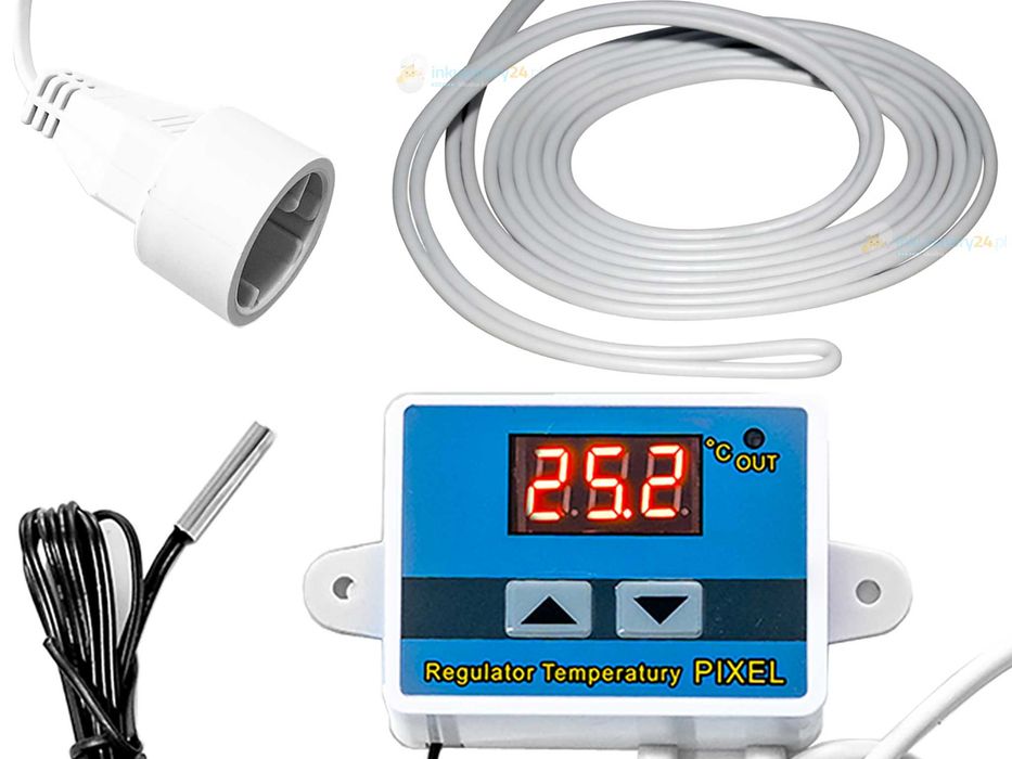 TERMOSTAT Sterownik +Przewód Grzejny 100W 12m Kabel Grzewczy INKUBATOR