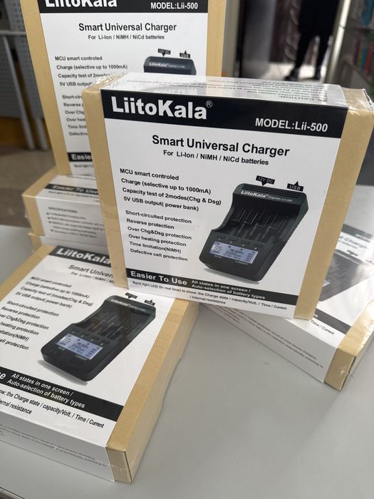 LiitoKala Lii-500 интеллектуальное зарядное устройство + powerbank на