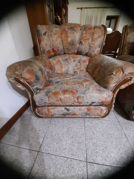 Trio de Sofás Tecido Floral