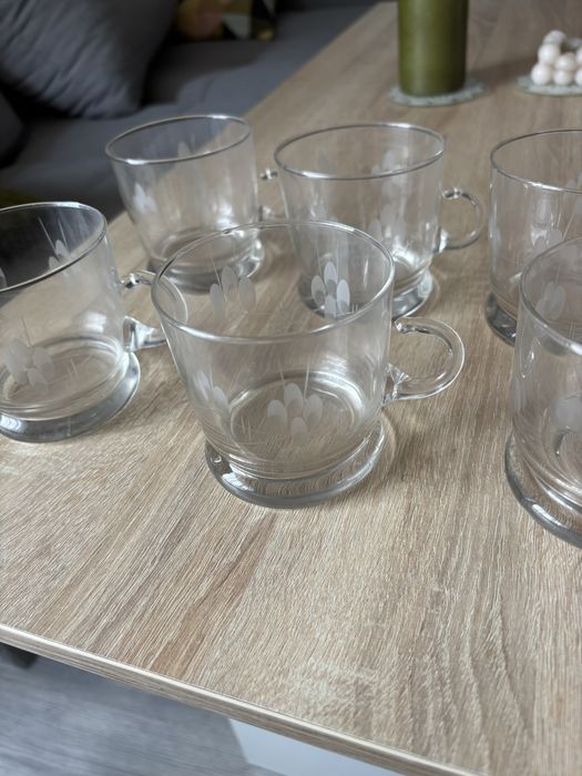 Stare szklanki filizanki prl 6 szt