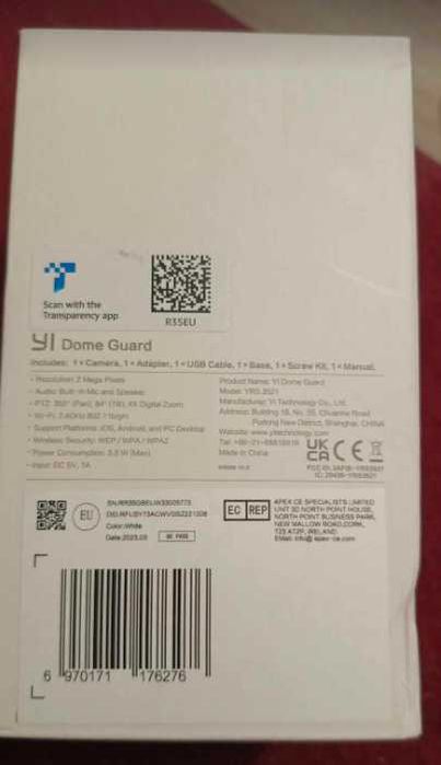 kamera bezpieczeństwa wewnętrzna zaawansowana YI DOME GUARD noktowizor