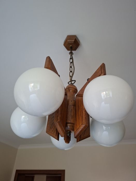 Lampa dębowa 5 punktów