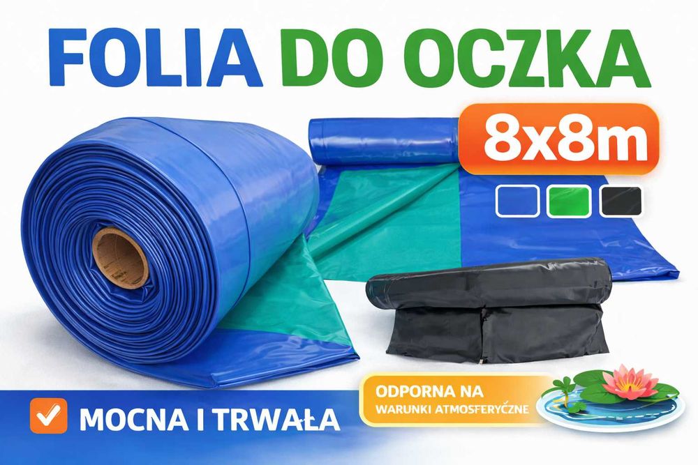 Folia do oczka wodnego 8x8 m | 0,5 mm | czarna